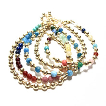 Load image into Gallery viewer, teal blue apatite bead &amp; tube bracelet