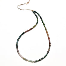 Load image into Gallery viewer, indian agate long tube necklace