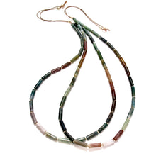 Load image into Gallery viewer, indian agate long tube necklace
