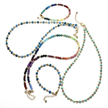 Load image into Gallery viewer, green opal bead &amp; tube necklace