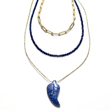 Load image into Gallery viewer, lapis lazuli leaf necklace