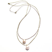 Load image into Gallery viewer, blush pearl on cord (choice of colour &amp; length)