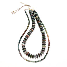 Load image into Gallery viewer, indian agate long tube necklace