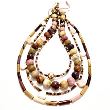 Load image into Gallery viewer, mookaite long tube necklace