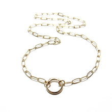 Load image into Gallery viewer, charm changer paperclip necklace &amp; white heart