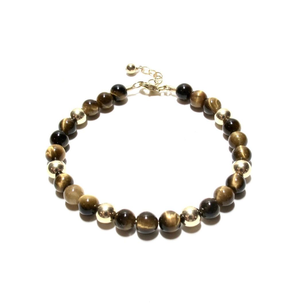 tigers eye bubblegum bracelet