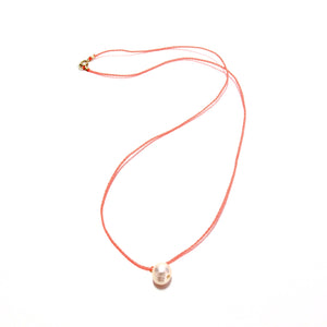 blush pearl on cord (choice of colour & length)