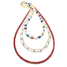 Load image into Gallery viewer, red sea bamboo long necklace