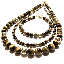 Load image into Gallery viewer, mini tigers eye necklace