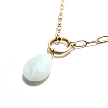 Load image into Gallery viewer, charm changer paperclip necklace &amp; amazonite drop