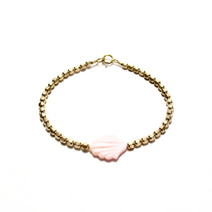 pale pink conch shell bracelet