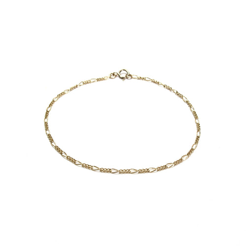 fine figaro chain bracelet
