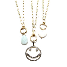 Load image into Gallery viewer, charm changer paperclip necklace &amp; white heart