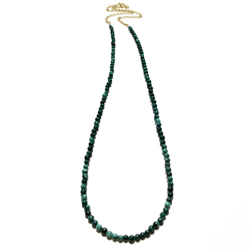 malachite long necklace