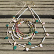 Load image into Gallery viewer, green onyx leaves necklace