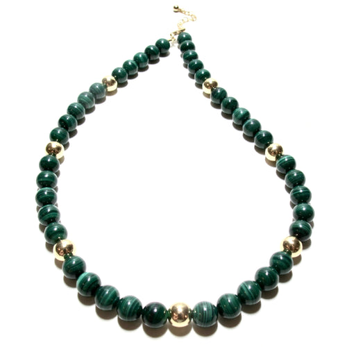malachite bubblegum necklace