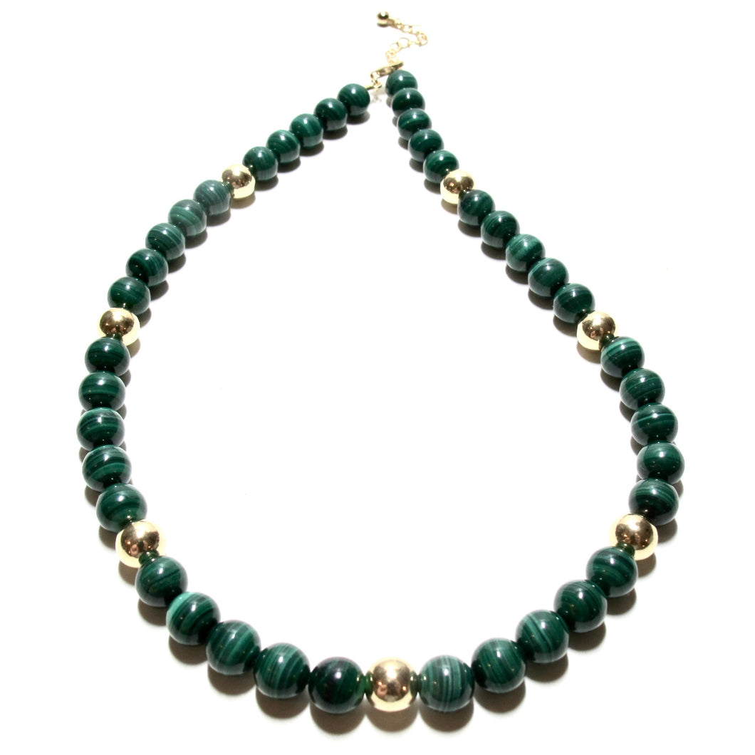 malachite bubblegum necklace