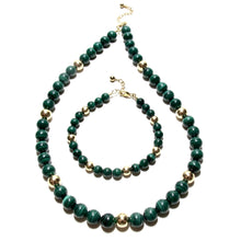 Load image into Gallery viewer, malachite bubblegum necklace
