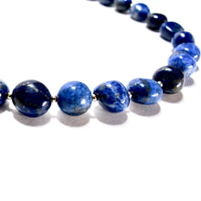 Load image into Gallery viewer, lapis lazuli pebble beads necklace