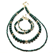 Load image into Gallery viewer, malachite bubblegum necklace
