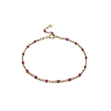 Load image into Gallery viewer, pink enamel satellite chain bracelet