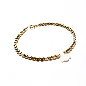mother of pearl bow bracelet