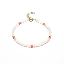 Load image into Gallery viewer, moonstone &amp; neon orange bracelet