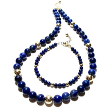 Load image into Gallery viewer, lapis lazuli bubblegum necklace