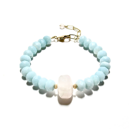 amazonite & rose quartz bracelet