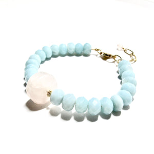 amazonite & rose quartz bracelet