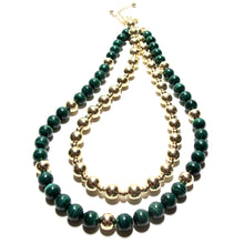 Load image into Gallery viewer, malachite bubblegum necklace