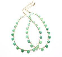 Load image into Gallery viewer, chrysoprase drop necklace