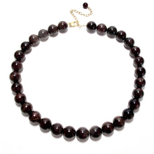 Load image into Gallery viewer, mega chunky garnet bubblegum necklace