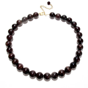 mega chunky garnet bubblegum necklace
