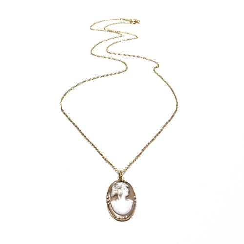 vintage cameo necklace