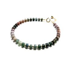 Load image into Gallery viewer, ombre indian agate heishi bracelet