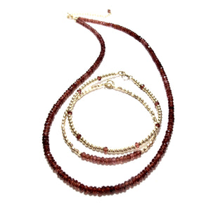 garnet gemstones necklace