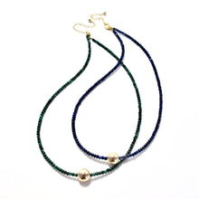Load image into Gallery viewer, lapis lazuli &amp; gold bead necklace