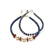 Load image into Gallery viewer, lapis lazuli &amp; red jasper bracelet