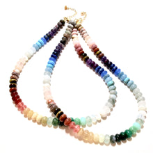 Load image into Gallery viewer, happy necklace mixed gemstones