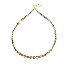 Load image into Gallery viewer, gold bead and tube necklace