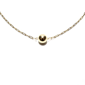 single gold bead necklace