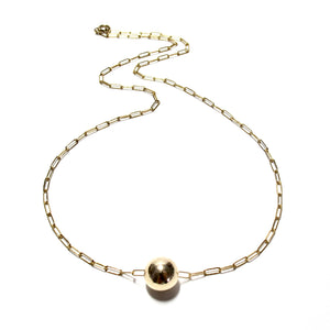 single gold bead necklace