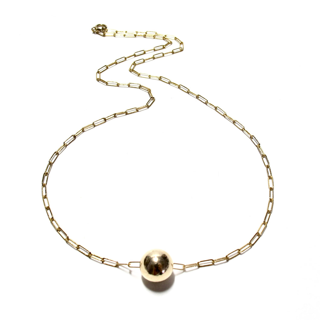 single gold bead necklace