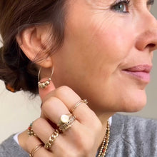 Load image into Gallery viewer, mixed gold bubblegum medium hoops