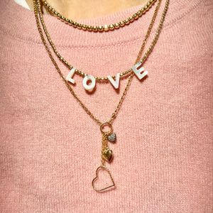 triple heart necklace