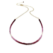Load image into Gallery viewer, shaded rubies gemstones necklace