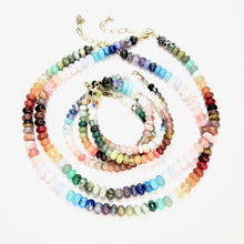 Load image into Gallery viewer, happy necklace mixed gemstones