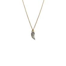 Load image into Gallery viewer, small pave diamond wing necklace