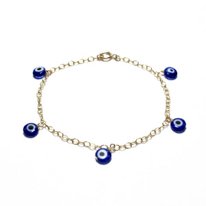 multi evil eyes bracelet